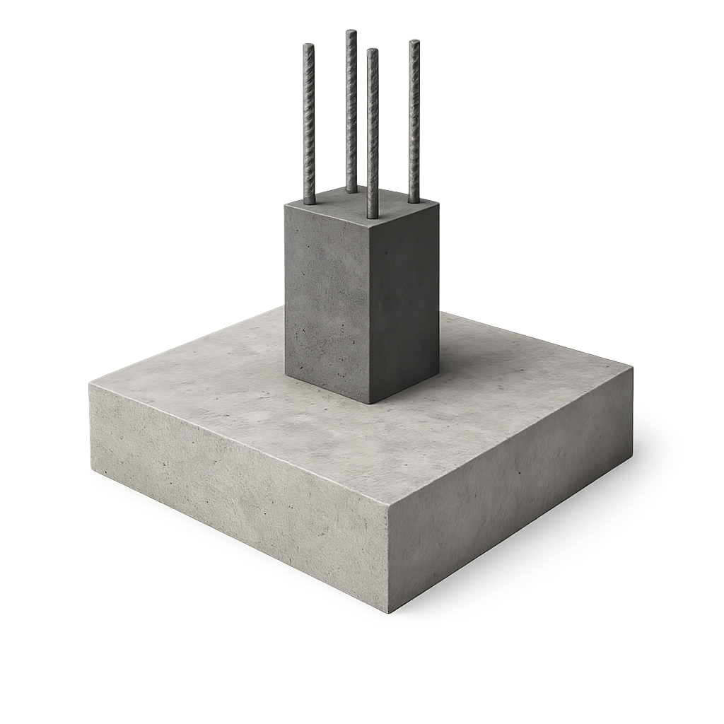 Isolated column footing foundation